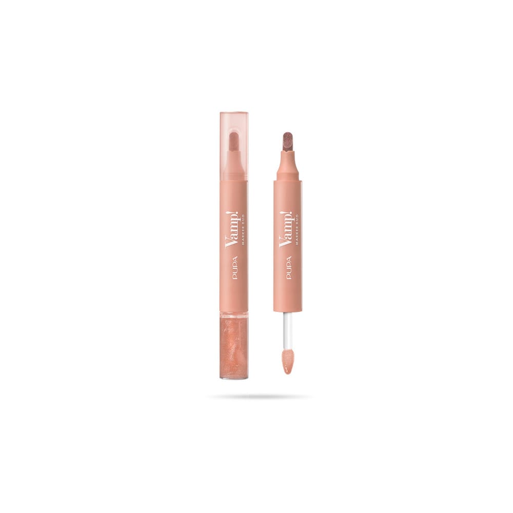 Двухстороннее средство для макияжа губ Vamp! Marker Duo: Маркер для губ Lip Marker и Блеск для губ Lip Gloss, 1,4 мл + 2,6 мл