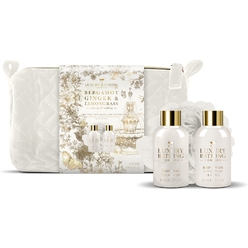 Косметический набор Bergamot Ginger & Lemongrass (Гель для душа Body Wash, 50 мл + Лосьон для тела Body Lotion, 50 мл + Мочалка Body Polisher)