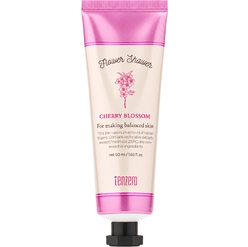 Крем с ароматом сакуры для сухой кожи рук и ногтей Tenzero Flower Shower Hand & Nail Cream Cherry Blossom, 50 мл