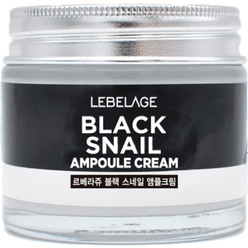 Разглаживающий крем для лица с муцином улитки LEBELAGE BLACK SNAIL AMPOULE CREAM