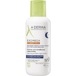 A-Derma Exomega Control Восстанавливающий смягчающий ночной крем-эмолент, 400 мл