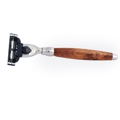 Бритва со сменной кассетой (3 лезвия) Wood and Metal Joris/Thuya et chrome