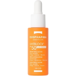 Isispharma Uveblock Sun Serum SPF 50 Сыворотка солнцезащитная увлажняющая с эффектом сияния, 28 мл