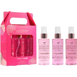 Набор Sweet Vanilla & Almond Glaze (Cпрей для тела и волос Hair & Body Mist Light Pink, 100 мл+Cпрей для тела и волос Hair & Body Mist Mid Pink, 100 мл+Cпрей для тела и волос Hair & Body Mist Bright Pink, 100 мл)