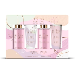 Косметический набор Sweet Orange & Ylang Ylang (Крем для рук и ногтей Hand & Nail Cream, 50 мл + Крем для тела Body Cream, 50 мл + Cпрей для тела и волос Hair & Body Mist, 100 мл + Пена для ванны Bath Soak, 100 мл)