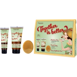 Набор Together Is Better (Скраб для тела разглаживающий Scrub Corpo,150 мл+Маска для лица восстанавливающая Maschera Viso, 50 мл+Очищающая щёточка для лица)