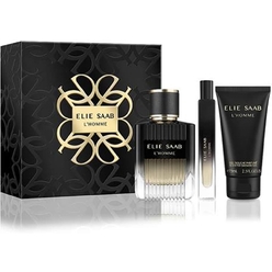 Парфюмерно-косметический набор ELIE SAAB L'HOMME (Парфюмерная вода 100мл + Парфюмерная вода 10мл + Гель для душа парфюмированный 75 мл)