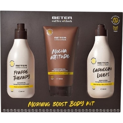 Набор для ухода за телом - Гель для душа с ароматом кокоса Coffee O'clock Shower Gel, 300 мл + Гель для тела отшелушивающий с ароматом кофе Coffee O'clock Exfoliating Gel, 180 мл + Лосьон для тела с ароматом кокоса Coffee O'clock Body Lotion, 300