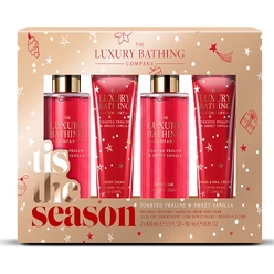 Косметический набор Toasted Praline & Sweet Vanilla(Гель для душа Body Wash 100 мл,+ Крем для тела Body Cream  50 мл+Пена для ванны Bath Soak 100 мл+Крем для рук и ногтей Hand & Nail Cream 50 мл)