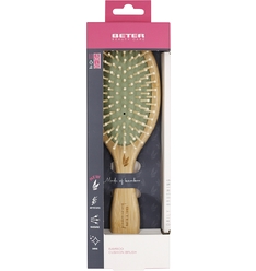 Расческа для волос массажная Bamboo Cushion Brush с деревянными зубчиками