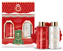 Косметический набор Wild Fig & Cranberry (Гель для душа Body Wash, 100 мл + Лосьон для тела Body Lotion, 100 мл + Мочалка Body Polisher)