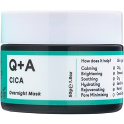 Q+A Успокаивающая ночная маска для лица Q+A Cica Overnight, 50 г