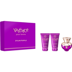 Набор парфюмерно-косметический VERSACE POUR FEMME DYLAN PURPLE (Парфюмерная  вода 50 мл + Гель для ванны и душа парфюмированный 50 мл + Лосьон для тела парфюмированный  50 мл)