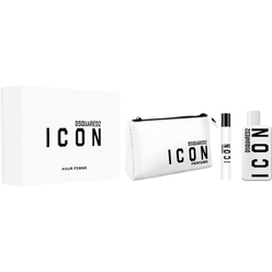 Набор парфюмерный Dsquared2 Icon (Парфюмерная вода мужская 100 мл + Парфюмерная вода мужская 10 мл + Сумка для парфюмерно-косметической продукции с маркировкой Dsquared2 Icon Perfume)