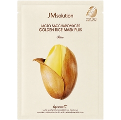Увлажняющая и выравнивающая тон тканевая маска для лица Lacto Saccharomyces Golden Rice Mask Plus Rice, 30 мл