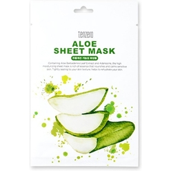 Увлажняющая, питательная, успокаивающая тканевая маска для лица Tenzero Aloe Sheet Mask, 25 мл