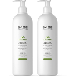 Набор косметический "Laboratorios Babe" : Очищающий гель для жирной и проблемной кожи лица STOP AKN / STOP AKN PURIFING CLEANSING GEL, 400  мл - 2шт