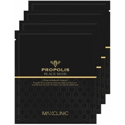 Маска для лица черная с прополисом для питания и эластичности кожи Propolis Black Mask, 4 шт. × 20 мл