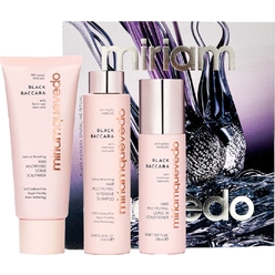 Набор Black Baccara (Маска скраб для кожи головы Hair Multiplying Scrub Scalp Mask, 200 мл + Интенсивный шампунь Hair Multiplying Intensive Shampoo, 200 мл + Несмываеиый кондиционер Hair Multiplying Leave-in Conditioner, 150 мл)