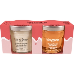 Набор:Масло косметическое «Массажная свеча» Massage Candle Coconut, 35 г ,Тающий массажный гель для лица и тела Melting Massage With Mango, 40 мл