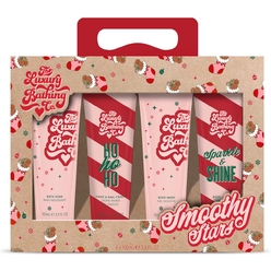 Косметический набор Smoothy Stars (Гель для душа Body Wash 100 мл+Крем для тела Body Cream 100мл+Крем для рук и ногтей Hand & Nail Cream 100мл+Пена для ванны Bath Soak100 мл)