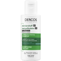 VICHY DERCOS Technique Шампунь-уход для нормальных и жирных волос интенсивный «Против перхоти DS», 75 мл