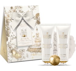 Косметический набор Bergamot Ginger & Lemongrass (Гель для душа Body Wash, 100 мл + Крем для тела Body Cream, 100 мл + Соль для ванны Bath Fizzer, 25 г + Мочалка Body Polisher)
