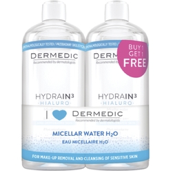 ΠΠ°Π±ΠΎΡ 1+1 ΠΠΈΡΠ΅Π»Π»ΡΡΠ½Π°Ρ Π²ΠΎΠ΄Π° H2O Dermedic Hydrain Hialuro, 500 ΠΌΠ»