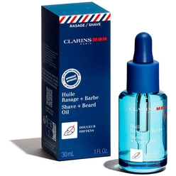 Смягчающее мужское масло для бритья и ухода за бородой Clarins Men Shave + Beard Oil, 30 мл