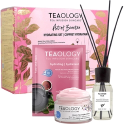 Набор (Крем для лица и шеи Peach Tea Hydra Cream, 50мл+Увлажняющая тканевая маска для лица и шеи Peach Tea Hyaluronic Mask, 21 мл+Диффузор Flower Tea 125 мл)     