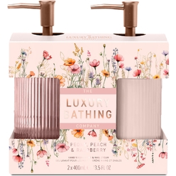 ΠΠΎΡΠΌΠ΅ΡΠΈΡΠ΅ΡΠΊΠΈΠΉ Π½Π°Π±ΠΎΡ Peony, Peach & Raspberry( ΠΠΈΠ΄ΠΊΠΎΠ΅ ΠΌΡΠ»ΠΎ Π΄Π»Ρ ΡΡΠΊ Hand Wash 400 ΠΌΠ»+ΠΡΠ΅ΠΌ Π΄Π»Ρ ΡΡΠΊ ΠΈ Π½ΠΎΠ³ΡΠ΅ΠΉ Hand & Nail Cream 400 ΠΌΠ»)