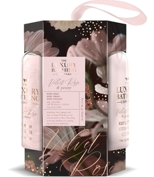 Косметический набор Velvet Rose & Peony (Гель для душа Body Wash, 100 мл + Лосьон для тела Body Lotion, 100 мл + Мочалка Body Polisher)