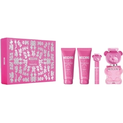 Набор парфюмерно-косметический Moschino Toy 2 Bubble Gum (Туалетная вода 100 мл + Лосьон для тела парфюмированный 100 мл + Гель для ванны и душа парфюмированный 100 мл + Туалетная вода 10 мл)