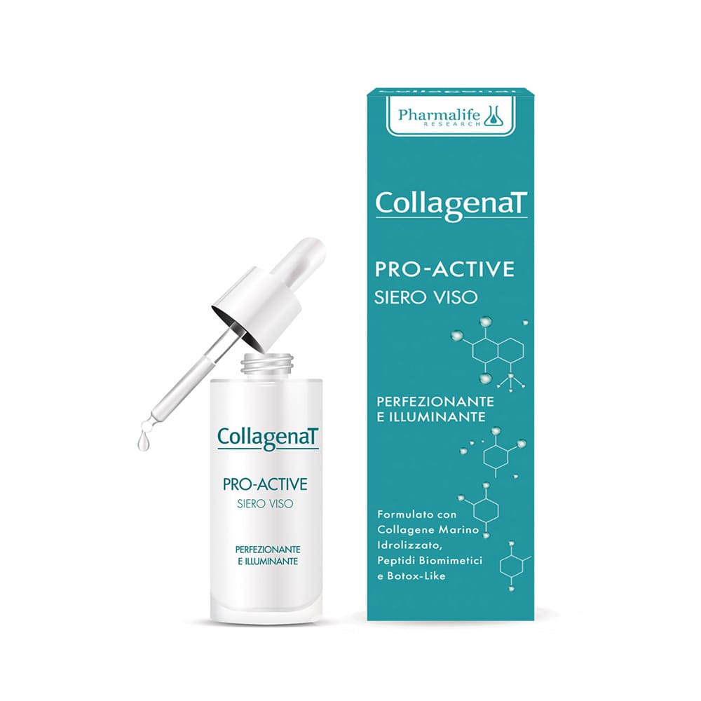 Pharmalife Reserch CollagenaT Pro-Active Face Serum Сыворотка для лица увлажняющая с эффектом лифтинга с морским коллагеном, гиалуроновой кислотой и пептидами