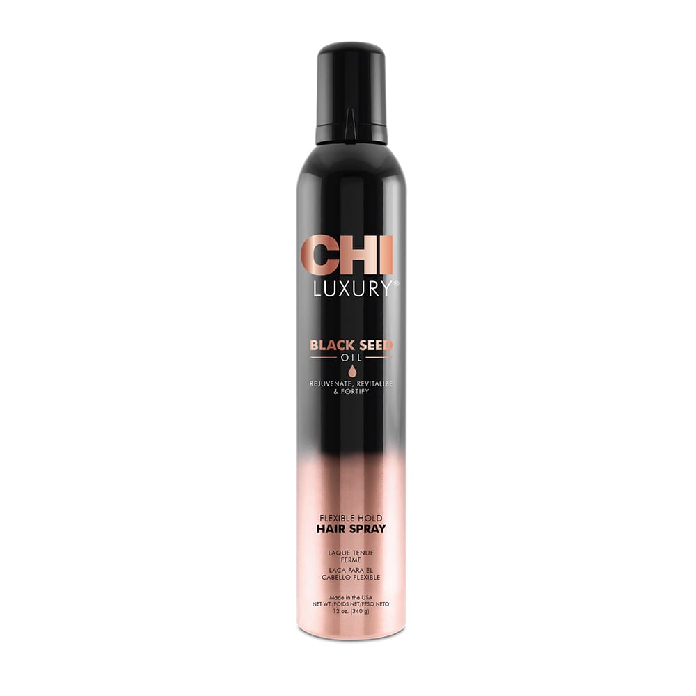 Лак подвижной фиксации CHI LUXURY Back Seed Oil Flexible Hold Hair Spray 340 гр.
