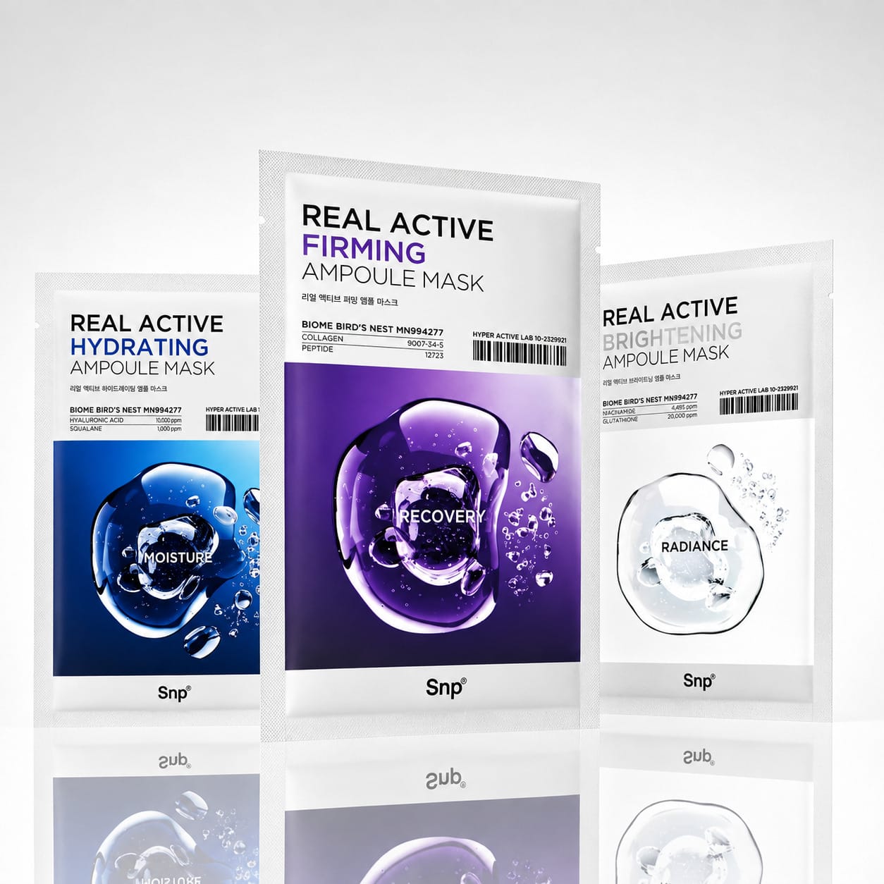 Укрепляющая тканевая маска-сыворотка для лица Real Active Firming Ampoule Mask, 25 мл - фото 4