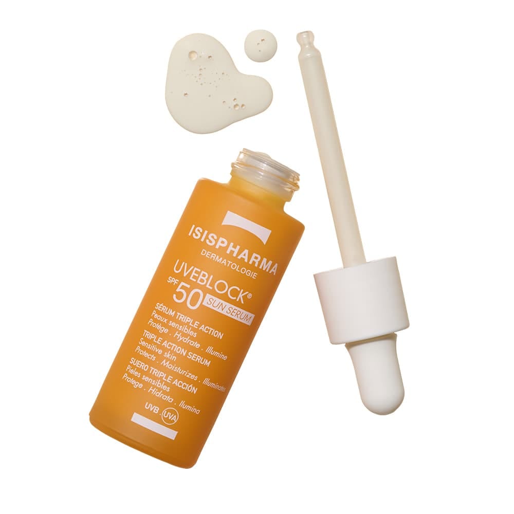 Isispharma Uveblock Sun Serum SPF 50 Сыворотка солнцезащитная увлажняющая с эффектом сияния, 28 мл - фото 3