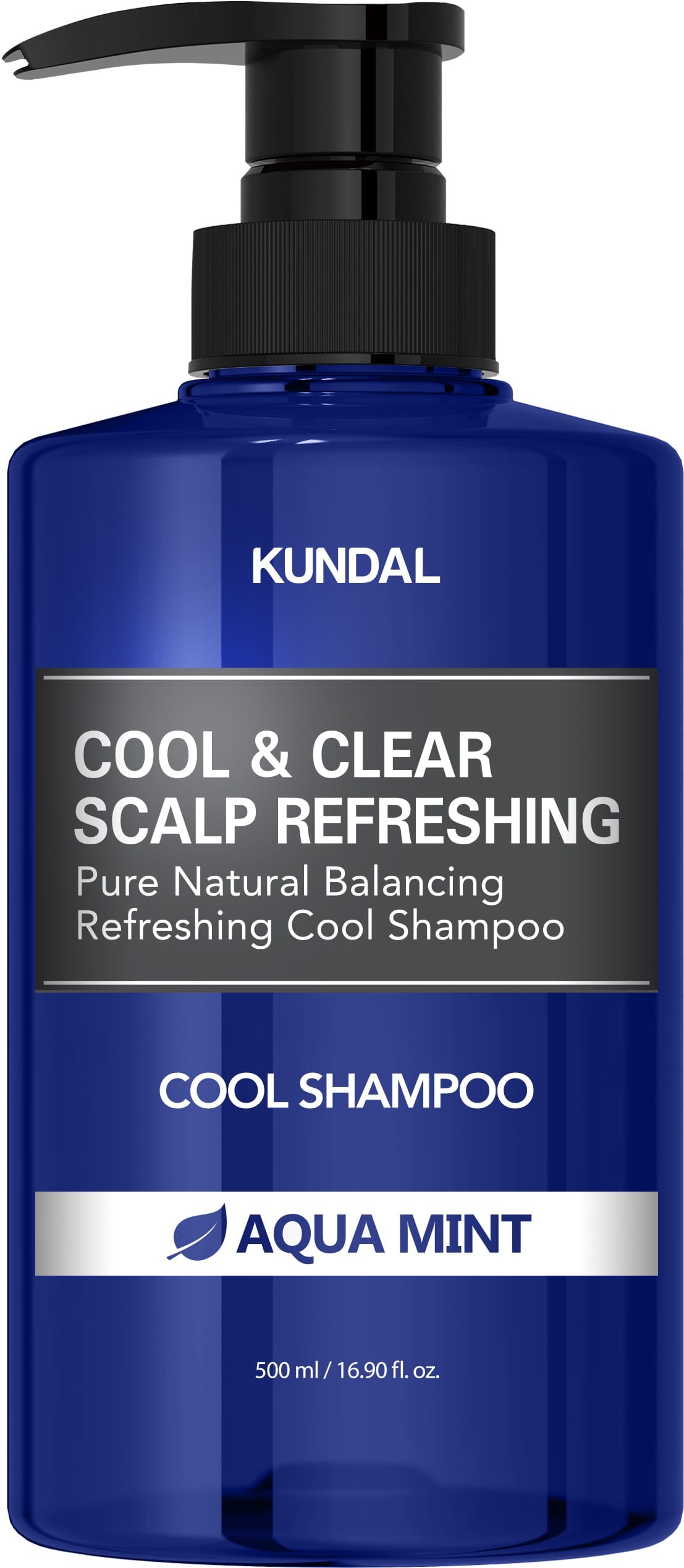 Шампунь с охлаждающим эффектом KUNDAL COOL & CLEAR SCALP REFRESHING SHAMPOO AQUA MINT, 500 мл