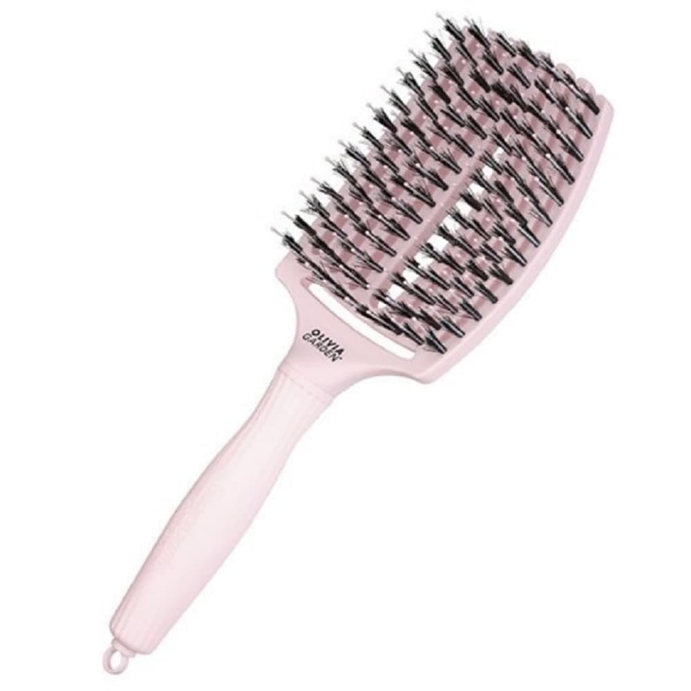 Olivia Garden Щетка для волос Fingerbrush Care Iconic Boar&Nylon Pastel Pink