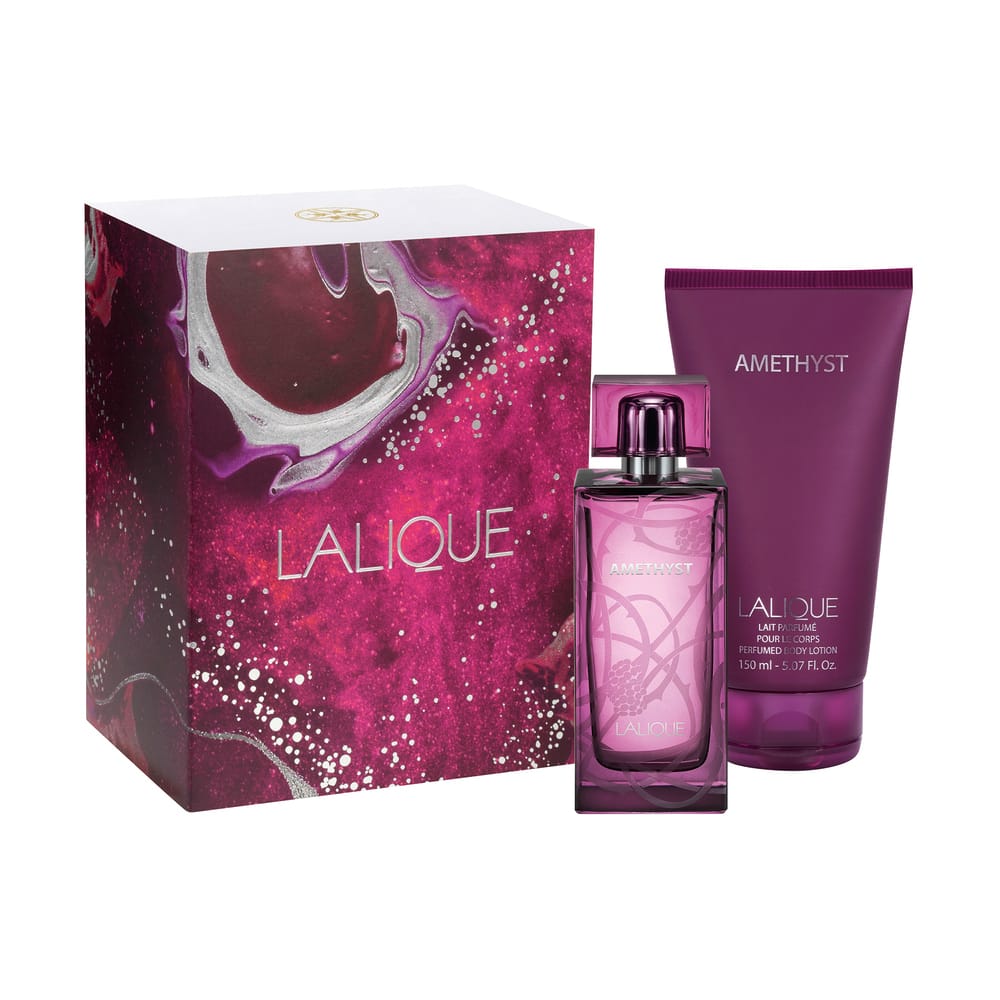 Парфюмерно-косметический набор (Парфюмерная вода Lalique Amethyst, 100 мл + Лосьон для тела парфюмированный Lalique Amethyst, 150 мл)