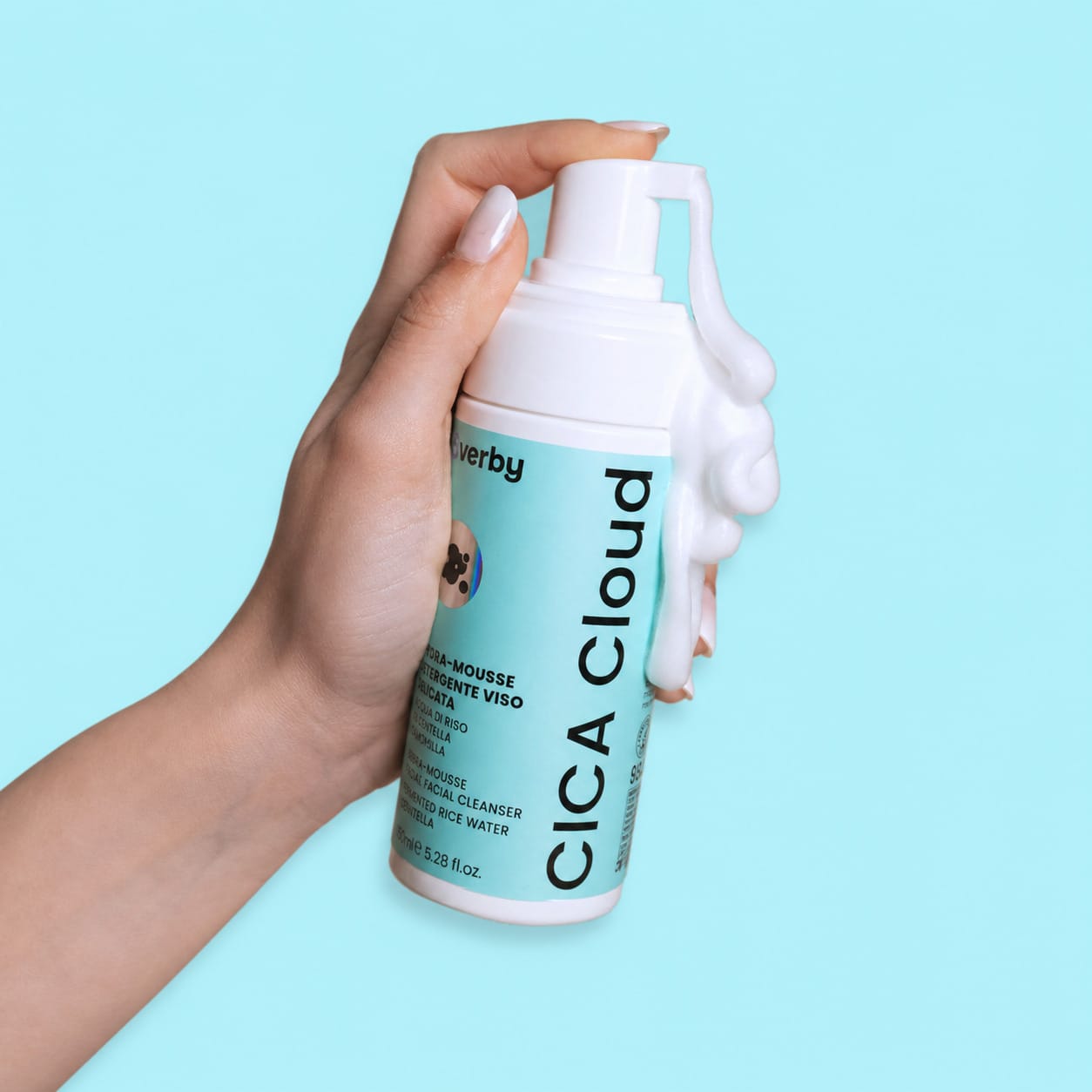 Мягкий очищающий мусс для умывания Everby Cica Cloud Hydra-Mousse Gentle Facial Cleanser, 150 мл - фото 4
