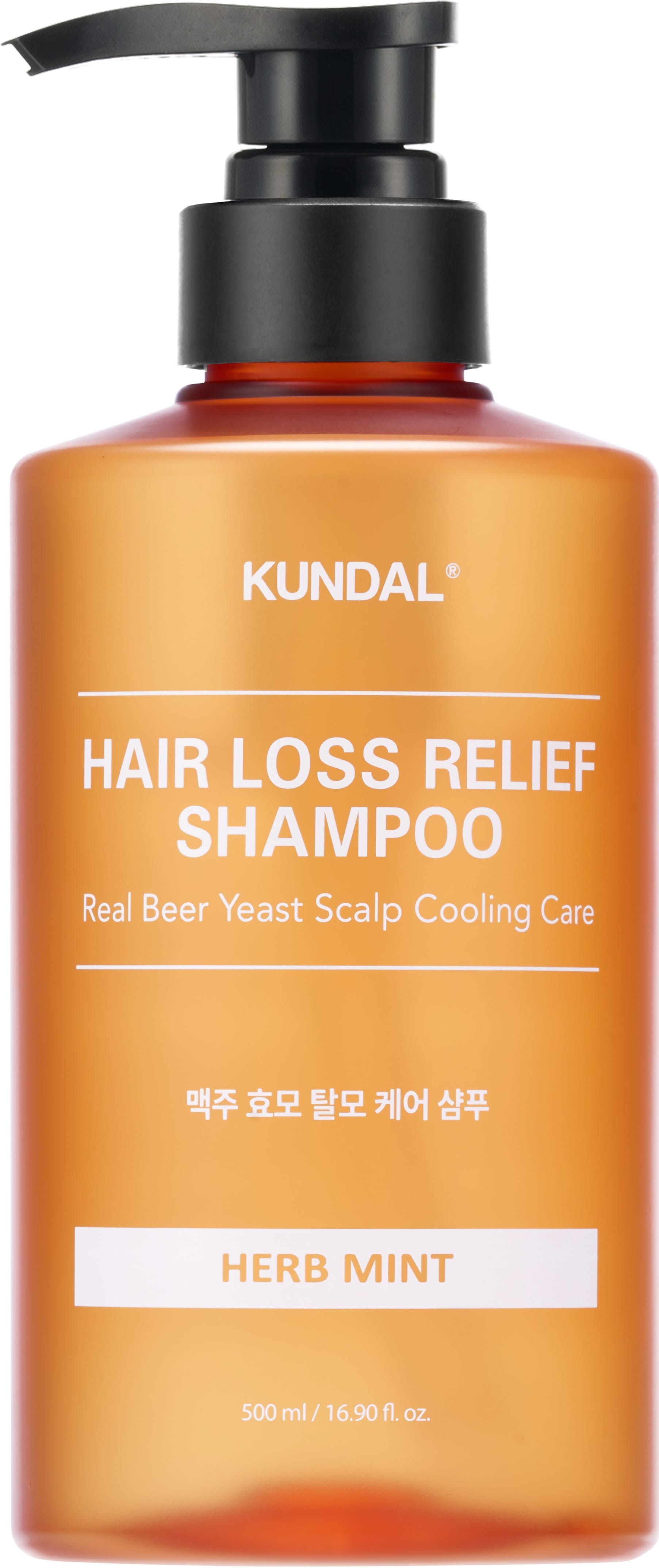 Освежающий, придающий объём шампунь Kundal Beer Yeast Scalp Shampoo Herb Mint, 500 мл