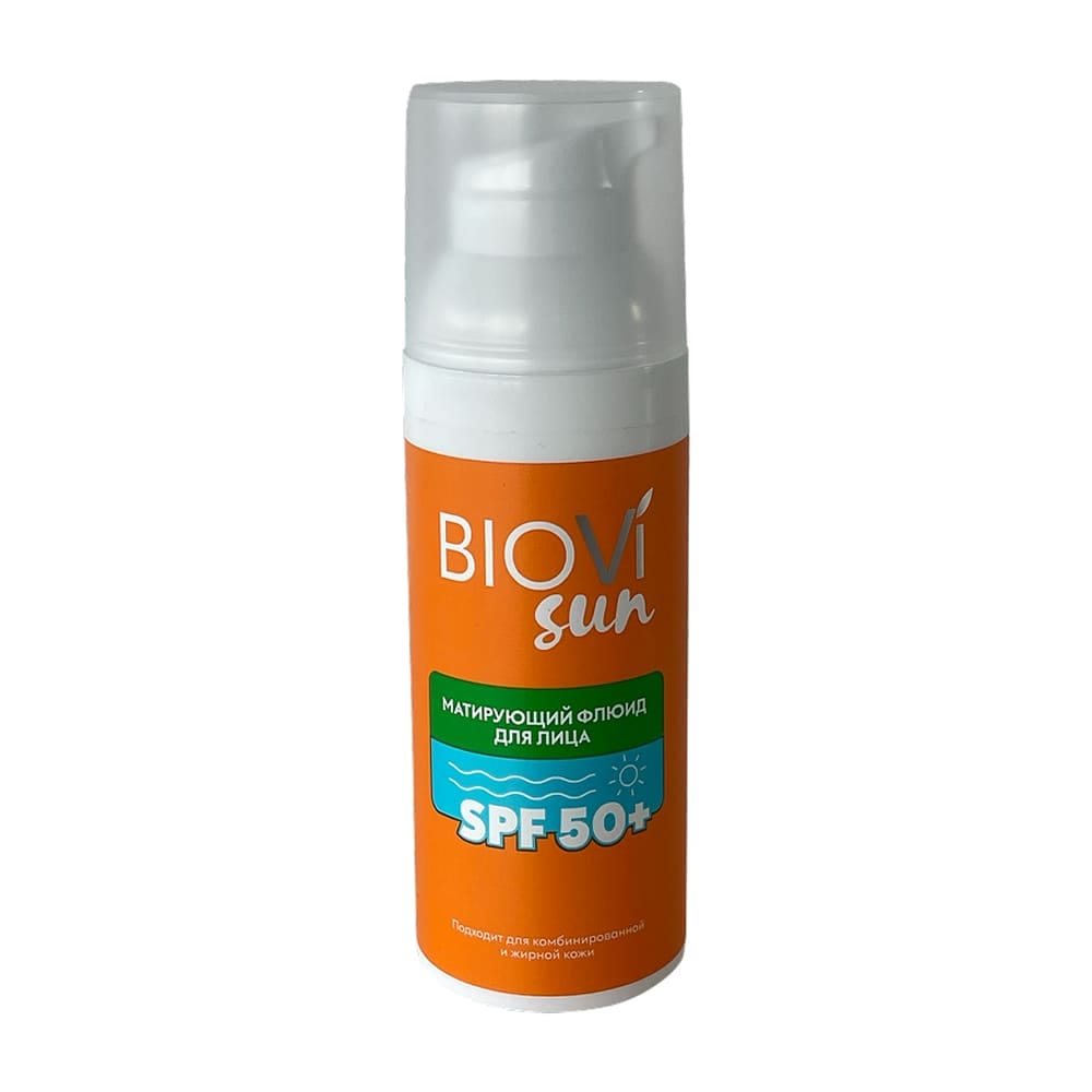 Матирующий флюид для лица Biovi Sun SPF 50+, 50 мл.