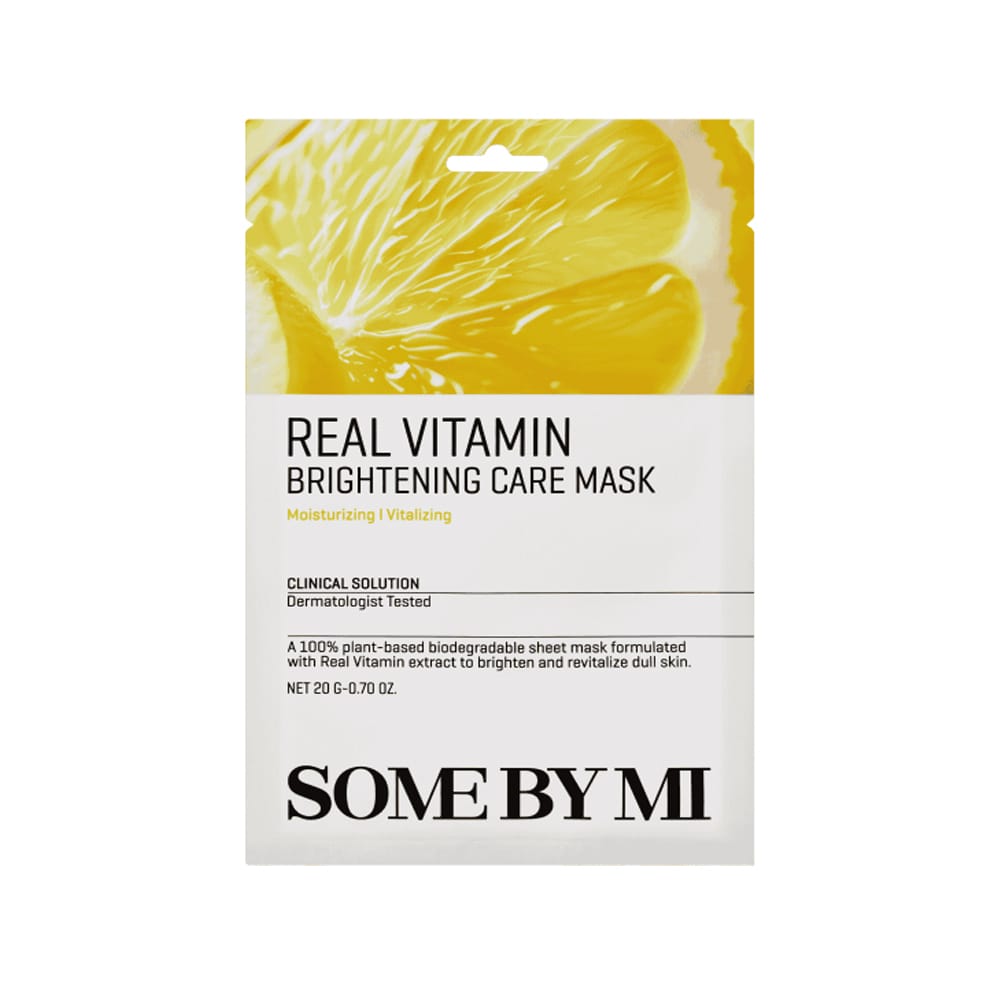 Увлажняющая, обновляющая тканевая маска для сияния кожи лица Real Vitamin Brightening Care Mask, 20 г