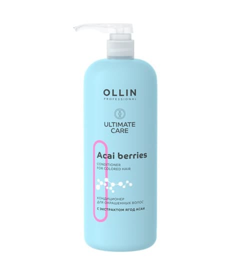 Ollin Ultimate Care Кондиционер для окрашенных волос с экстрактом ягод асаи, 1000 мл