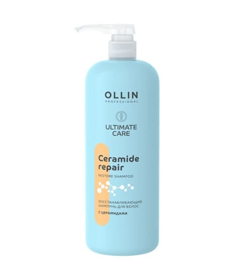 Ollin Ultimate Care Восстанавливающий шампунь для волос с церамидами, 1000 мл