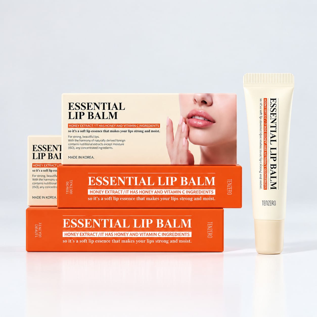 Увлажняющий, питательный бальзам для губ Tenzero Essential Lip Balm Honey Vita C, 9 г - фото 3
