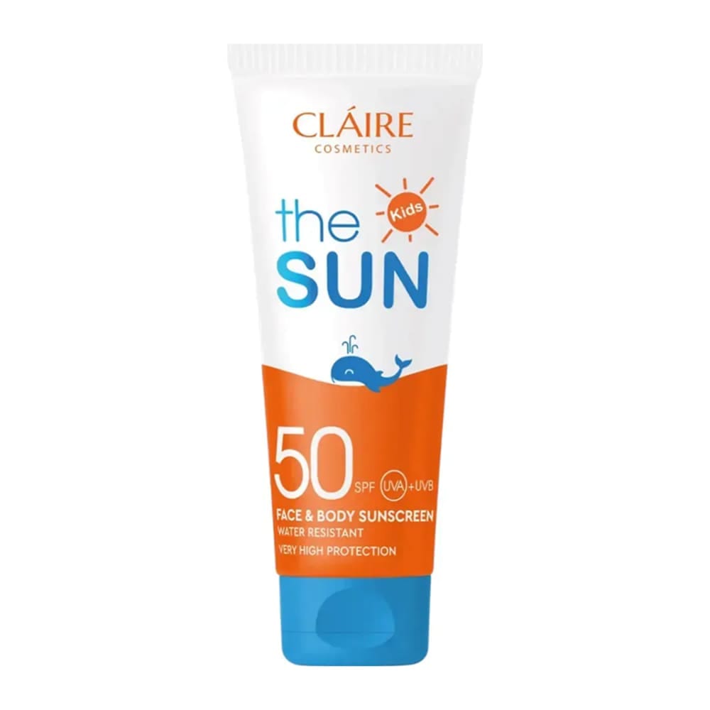 Claire The Sun Солнцезащитный крем для детей водостойкий SPF50, 200 мл.