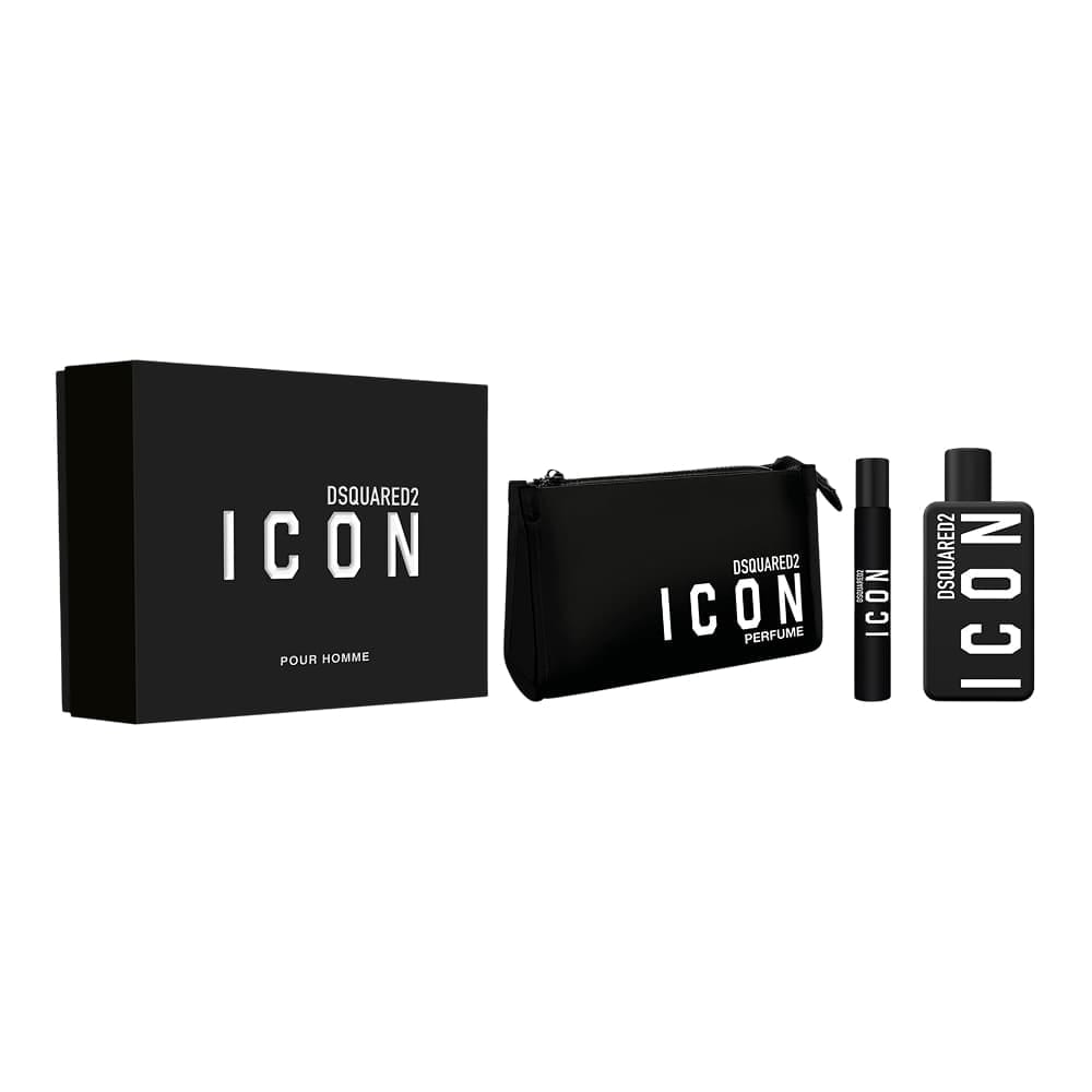 Набор парфюмерный Dsquared2 Icon (Парфюмерная вода женская 100 мл + Парфюмерная вода женская 10 мл + Сумка для парфюмерно-косметической продукции с маркировкой Dsquared2 Icon Perfume)