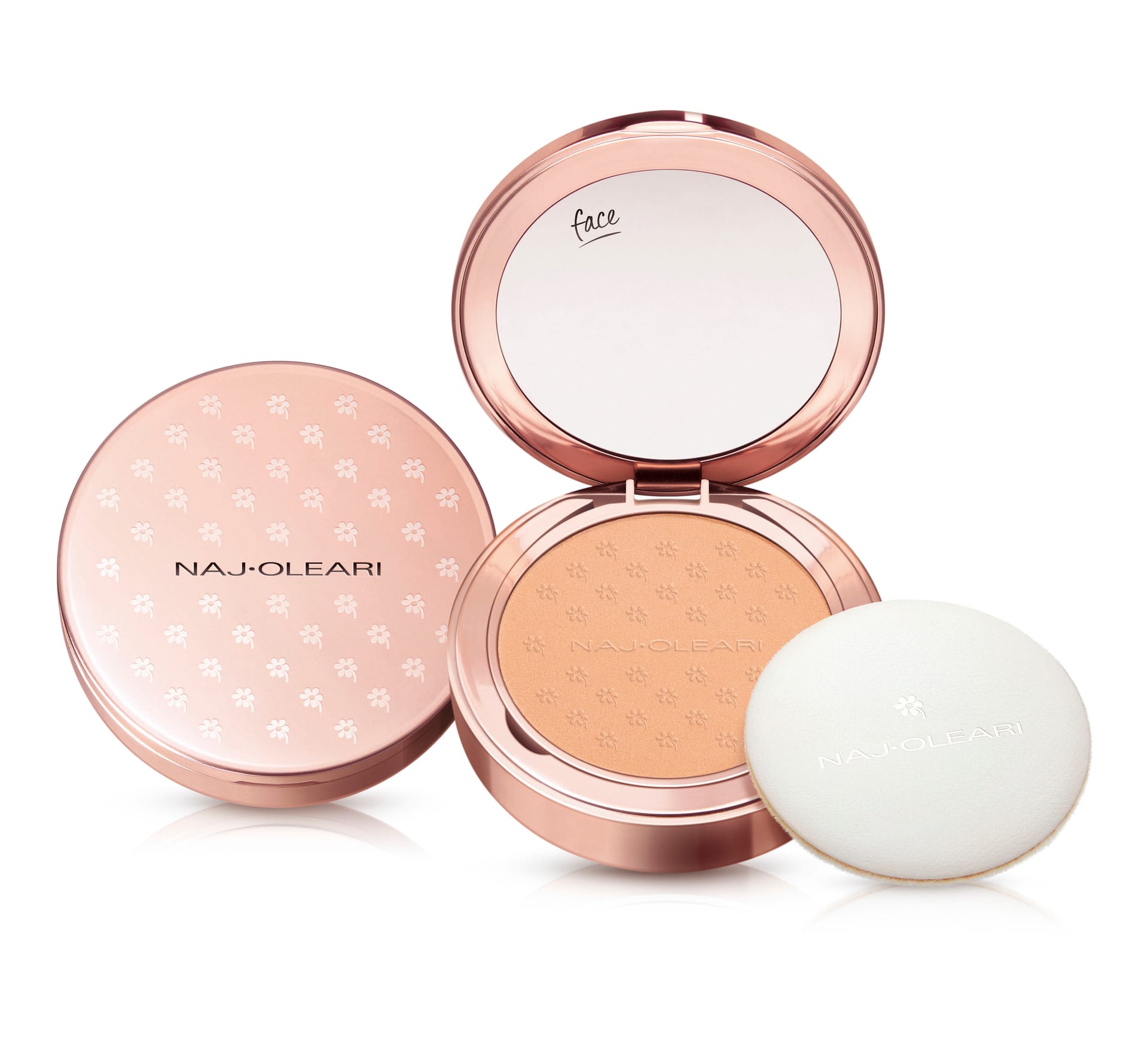 Матирующая компактная пудра NAJ-OLEARI SKIN CARESS PRESSED POWDER